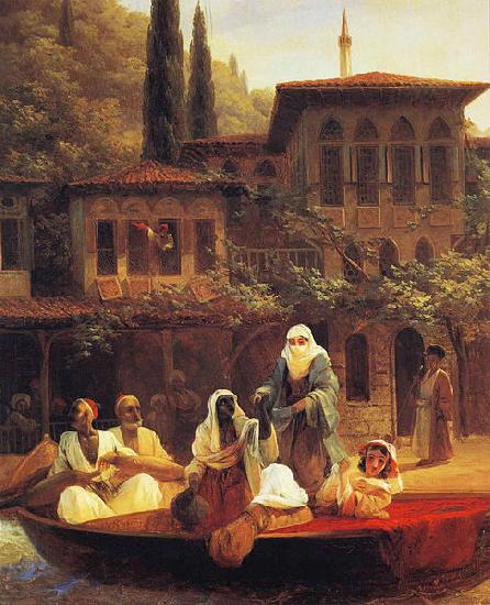 Ivan Aivazovsky Boat Ride by Kumkapi in Constantinople oil painting image